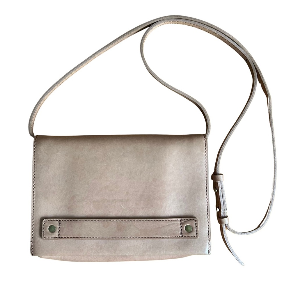 Madewell The Morgan Crossbody Bag Purse Tan Magnet Closure Inner Mirror